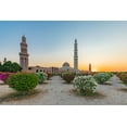 thumbnail image 2 of Wilson, Emily M. 24x17 Black Ornate Wood Framed with Double Matting Museum Art Print Titled - Middle East-Arabian Peninsula-Oman-Muscat-Sunset view of the Sultan Qaboos Grand Mosque in Bawshar, 2 of 4