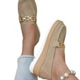 thumbnail image 5 of Willtoo Women's Comfortable Thick-Soled Slip-On Wedge Shoes, Jeans Flats with Soft & Flexible Soles, Sneakers for Women Loafers Comfy Buckle Decor, 5 of 5