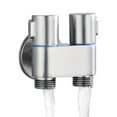 thumbnail image 1 of G1/2 Robinet de machine à Laver double Contrôle 1 en 2 valve Triangulaire pour Toilettes, 1 of 4