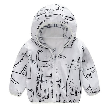 

Stamzod Cartoon Jacket For Kids Summer Fall Long Sleeve Sunscreen Jackets Hooded Outerwear Coats With Zipper Costume Boys Outwear 18M-5Y On Clearance