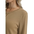 thumbnail image 4 of QUALFORT Women’s 100% Cotton Lightweight Button-Front Cardigan Sweater，crew neck Long Sleeve Knit, 4 of 5
