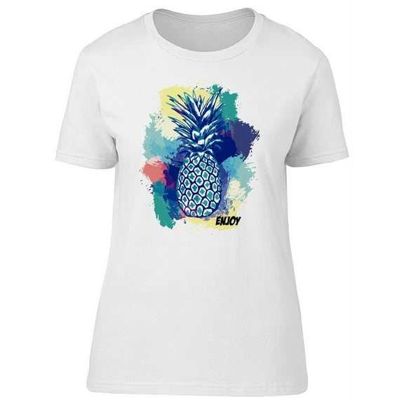 Enjoy, Tropical Pineapple T-Shirt Women -Image by Shutterstock, Female Small