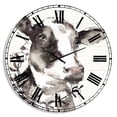 thumbnail image 1 of Designart 'Cow Portrait Country Life' Farmhouse wall clock, 1 of 2