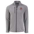 thumbnail image 2 of Men's-Cutter & Buck  Heather Gray Toronto FC Peshastin Eco Fleece Recycled Raglan Full-Zip Jacket, 2 of 3