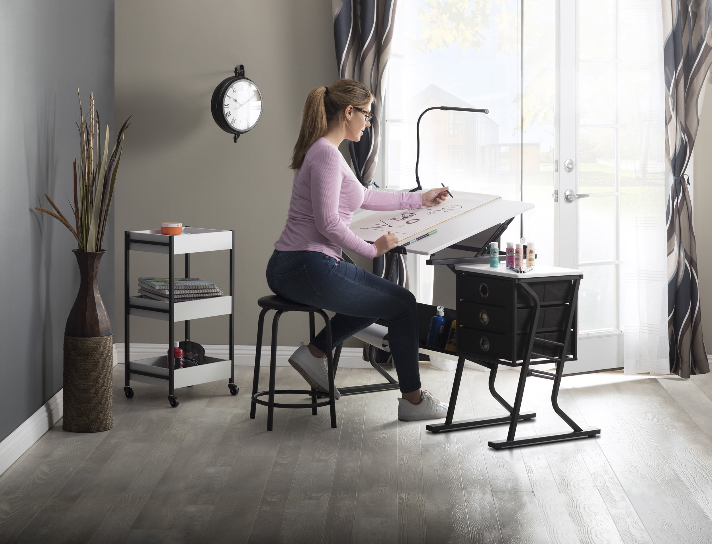 Studio Designs Eclipse Ultra Center/Drawing Table with Angle