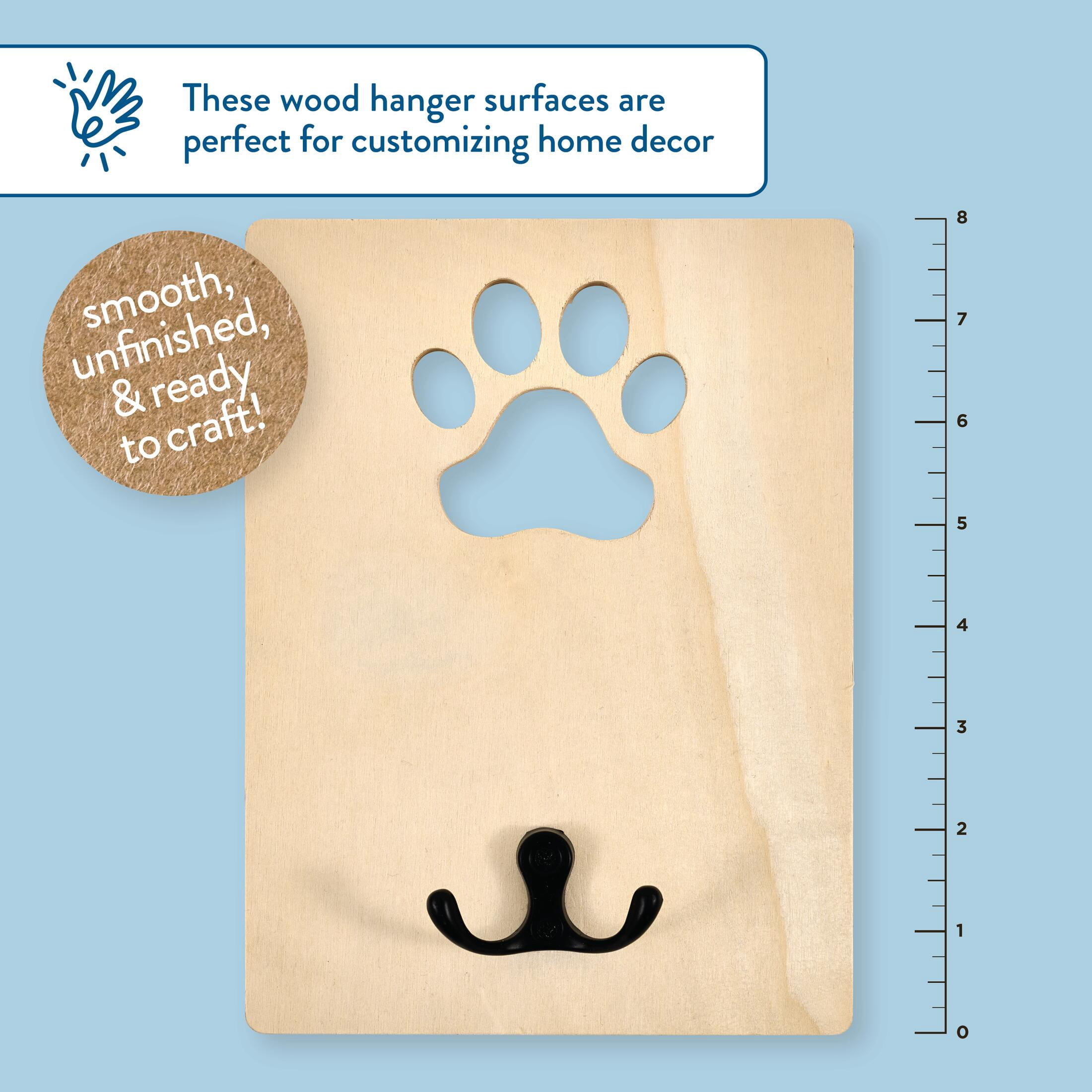 Hello Hobby Wood Pet Leash Holder, 6 in x 8 in