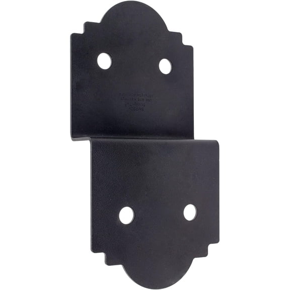 Simpson Strong-Tie Outdoor Accents Mission Collection 5 in. ZMAX, Black Powder-Coated Deck Joist Tie for Rough 2X