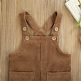 thumbnail image 6 of IZhansean Toddler Kid Baby Boys Girls Corduroy Romper Jumpsuit Bib Pants Overalls Clothes Khaki 4-5 Years, 6 of 9