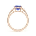 thumbnail image 2 of ANGARA Natural 2.9 ct Tanzanite Engagement Ring with Diamonds in 14K Rose Gold for Women (Size-10x8mm) | December Birthstone, Anniversary, Jewelry Gift for Women | Natural Tanzanite Ring, 2 of 8