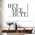 thumbnail image 3 of Elephant Stock Hey Nice Butt Wall Art - Horizontal Canvas Wall Art - Bathroom Wall Decor - Humor Canvas - White And Black Decor - 36" x 24", 3 of 8