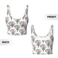 thumbnail image 6 of Uemuo Tulips Flowers Pattern Women's Sports Bra - High Impact Support, Breathable, and Comfortable Athletic Bra for Running, Yoga, and Workouts, 6 of 9