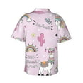 thumbnail image 3 of Haiem No Drama Llama Printed Hawaiian Shirt for Men - Men’s Casual Beach Summer Shirts - Stretch Fabric with Modern Fit-X-Large, 3 of 9