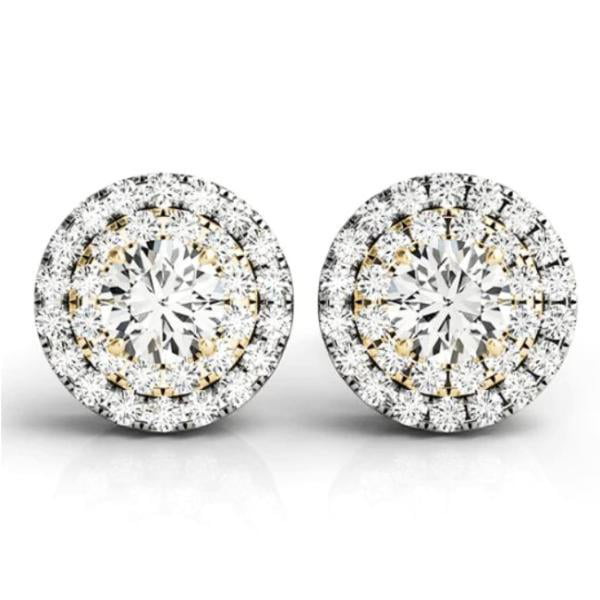 MEN'S 0.7CT AAA LAB DIAMOND ICED OUT SQUARE SCREW BACK STUD EARRING 7MM 
