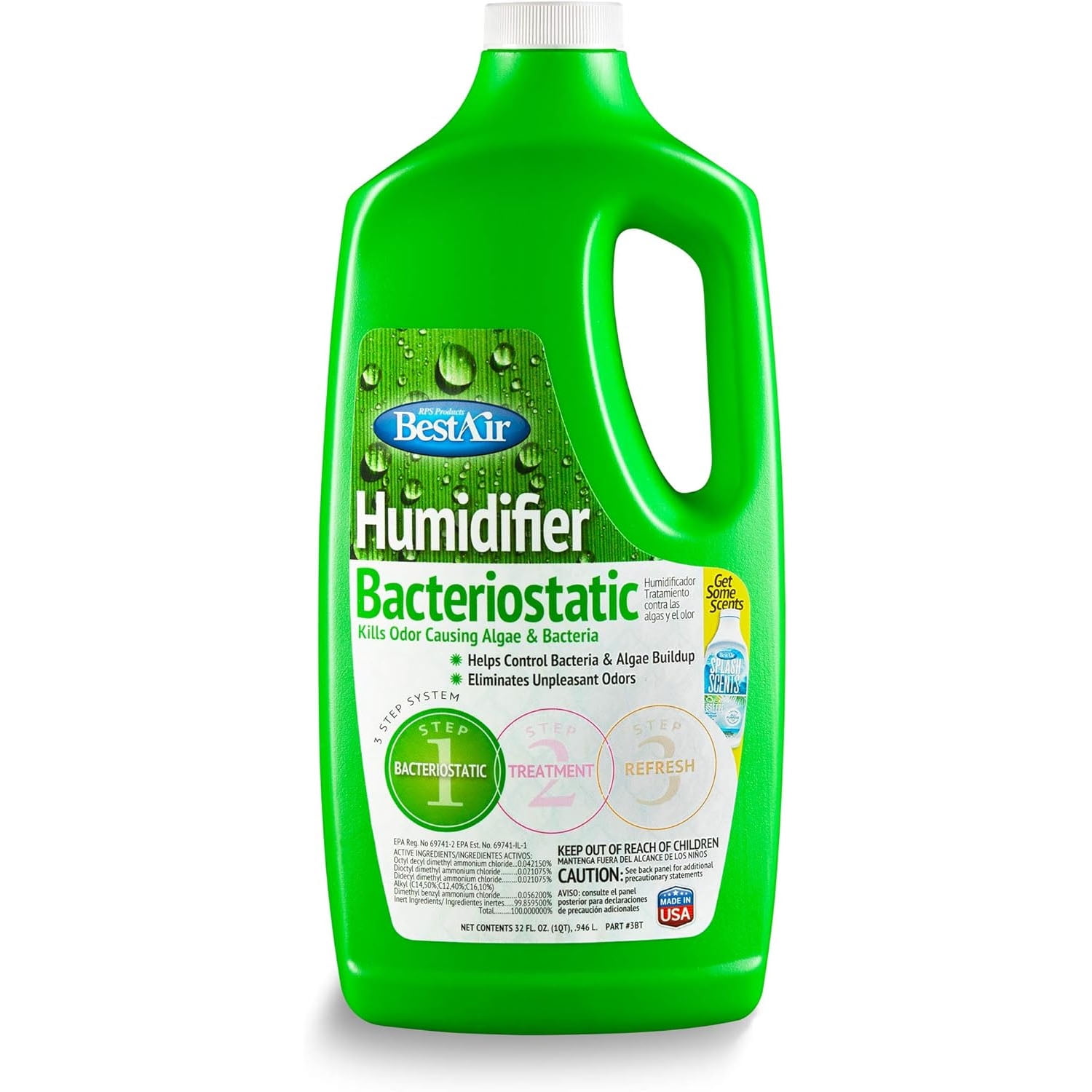 BestAir 3BT, Original BT Humidifier Bacteriostatic Water Treatment, 32 oz, 2 Pack
