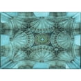 thumbnail image 1 of Ahgly Company Machine Washable Indoor Rectangle Transitional Turquoise Green Area Rugs, 7' x 10', 1 of 7