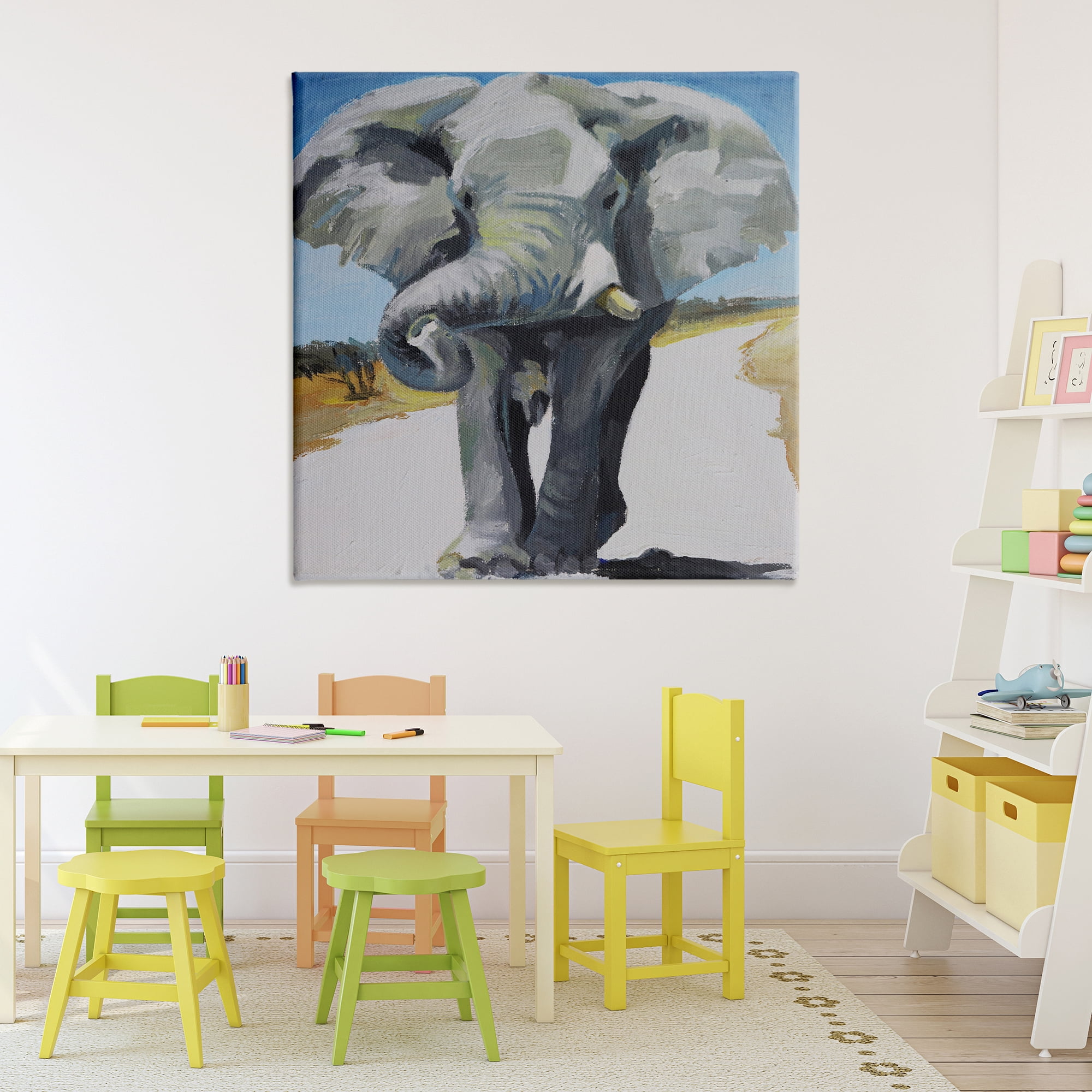 Stupell Industries Majestic Elephant on Path Canvas Wall Art, design by Violeta Vollmer