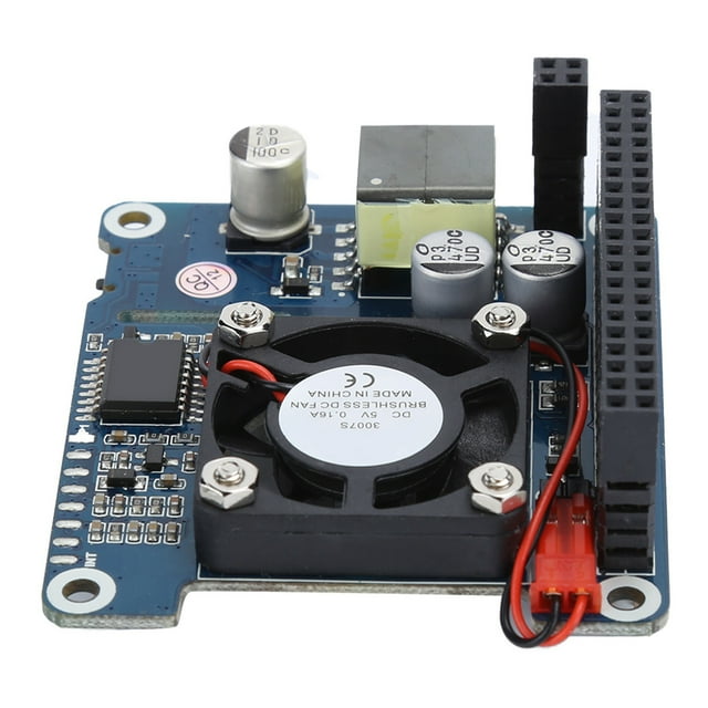 Ethernet Cooling Module, PoE Power Over Ethernet 40pin GPIO Interface Real Time Display Expansion Board 0.91inch Screen For
