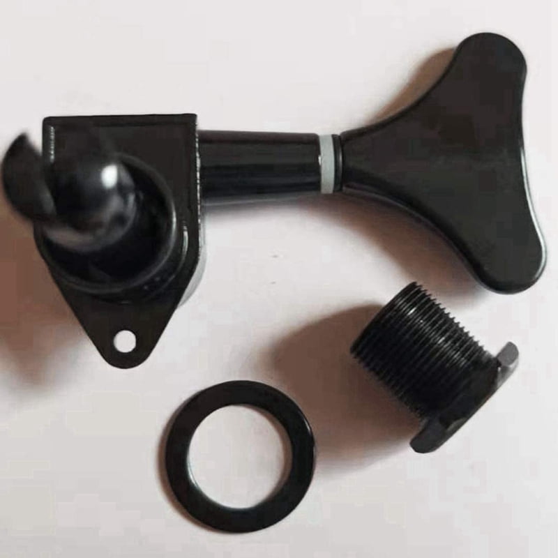 4+4 Sealed Guitar Tuning Pegs Keys 4R4L Machine Tuners for and , Black