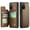 Brown, variant on for Samsung Galaxy S20 Case with Card Holder, Wallet Case for Women Men with RFID Blocking, Durable Leather Kickstand Magnetic Clasp Shockproof Phone Case for Samsung Galaxy S20