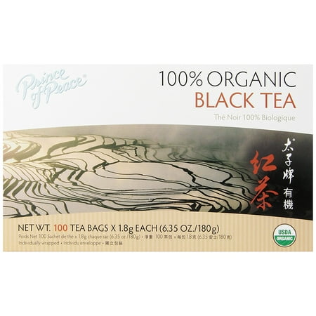 Prince of Peace Organic Black Tea, 100 Tea Bags Per Box Count