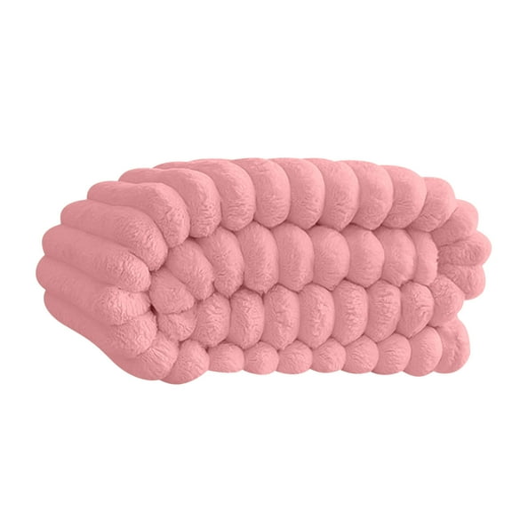 Holloyiver Super Comfort Oversized Warm Thick Striped Double Sided Plush Rabbit Faux Fur Throw Blanket, Soft Cozy Blanket for Couch Chair Bed Sofa Living Room, 39,4'' x 59.0''
