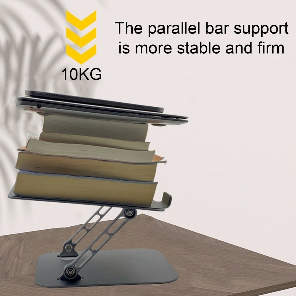 Adjustable Laptop Stand for Desk Metal Foldable Laptop Risers Portable Laptop Holder Mount Cooling Computer Notebook