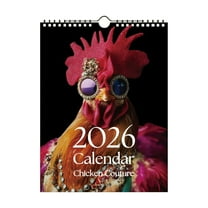 2026 Wall Calendar Chicken Couture, Fun Themed Calendar With Stylish Rooster Fashion Illustrations, Perfect Home Use Gift & Chat Fun For Animal Lovers, 2026 Monthly Planning