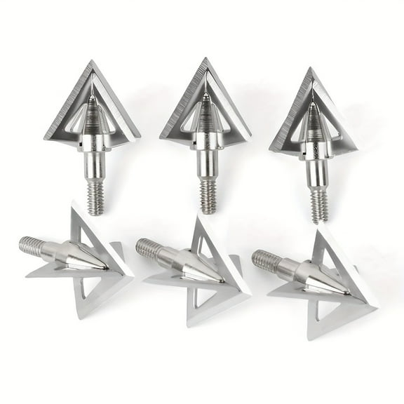 12pcs Heavy-Duty Hunting Arrowheads - Sharp Shooting Star Cross design, for Archery, Crossbow, Airsoft - Compatible with All Bows - Durable Metal Construction for Professional & Beginner Hunters