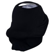 JLIKA Baby Car Seat Canopy Cover and Stretchy Nursing Cover - Black