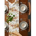 thumbnail image 5 of Table Runners 90 Inches Long Dress Scarves, Fall Farmhouse Coffee/Dining/Kitchen Table Runner for Living Room, Thanksgiving Maple Leaf Branch Pumpkin Car Plaid 13x90 Inch, 5 of 7