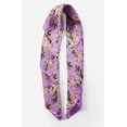 thumbnail image 2 of Bimba Purple Rose Wreath Floral Pure Silk Printed Head Bandanas Summer Neck Wrap Scarf 40 x 40 Inches, 2 of 6