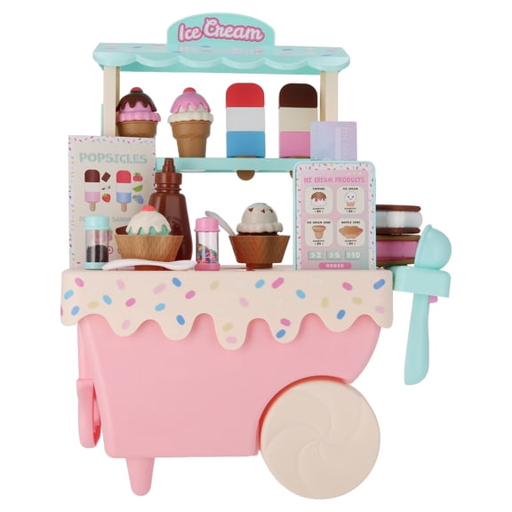 Kid Connection Ice Cream Cart Pretend Play Set, 42 Pieces
