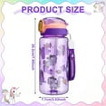 thumbnail image 2 of Topekada 2 Pack 20oz Kids Water Drinking Bottle - BPA Free, Auto Push Button, Chug Lid, Carry Loop Lightweight, Spill-Proof Water Bottle with Cute Design For Girls & Boys, 2 of 7