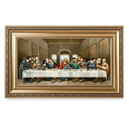 DecorArts -The Last Supper, Leonardo da Vinci Classic Art Reproductions. Giclee Print& Museum Quality Framed Art for Wall Decor. 24x12