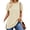 Beige, variant on Women Tops Summer Short Sleeve Tops Casual Loose Side Split Tunic Tops Ladies Comfortable Crewneck Tops Blouse Blue M