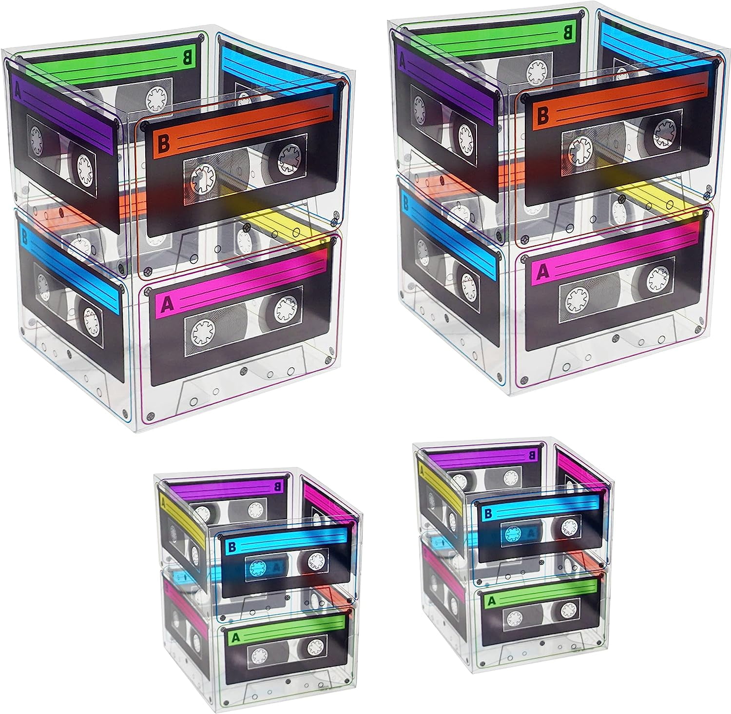 Caja de Cassette Retro de mezcla de 80, casa de rebote inflable