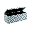 thumbnail image 2 of Furniture of America Laina Contemporary Fabric Storage Bench in Blue, 2 of 5