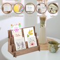 thumbnail image 2 of Greeting Card Display Stand, Sticker Display Stand for Vendors, Greeting Card Holder Display, Postcard Stand Brochure Display, 4-Tiered Wooden Display Rack for Craft Show Photos Picture, 2 of 7