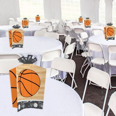 Baby Shower or Birthday Party Fold and Flare Centerpieces Basketball Big Dot of Happiness Nothin’ but Net Table Decorations 10 Count