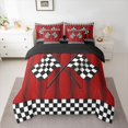 thumbnail image 2 of Homewish Race Car 7-Piece Twin Bedding Sets,Extreme Sport Bedding Comforter Set,Checkered Racing Flag Sheet Sets For Boys Teens,Ultra Soft Home Decor Reversible, 2 of 8