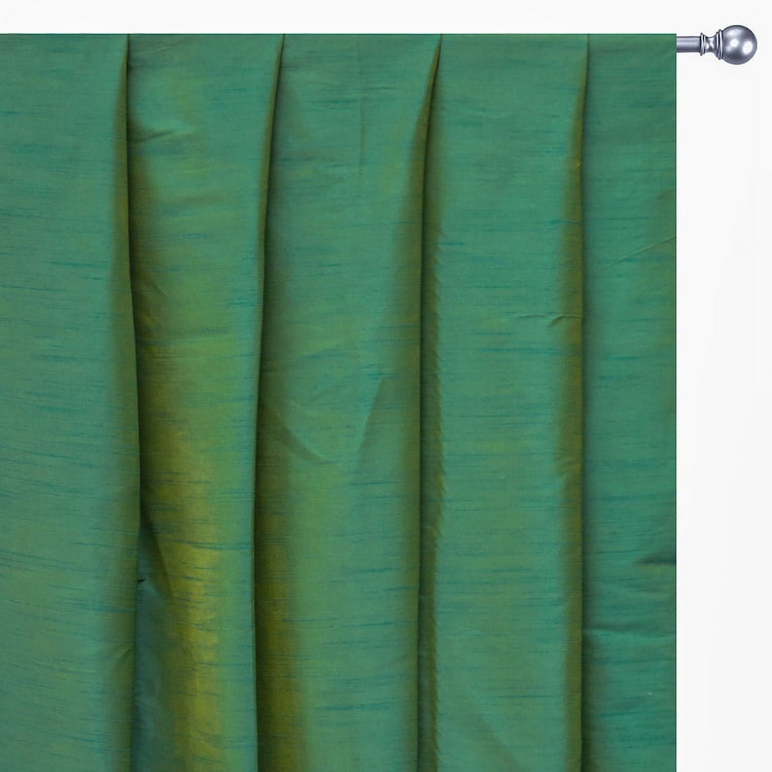 Fabric Mart Direct Aqua And Yellow Faux Silk Fabric By The Yard, 42 inches or 107 cm width, 1 Yard Blue Silk Fabric, Slubbed Faux Silk, Bridal Dress Silk Fabric, Wholesale Art Silk Fabric
