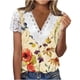 thumbnail image 1 of Mujeres moda verano Sexy pliegue impreso regular mujeres manga corta cuello en V botón Top OAVQHLG3B Store  lin121212, 1 of 4