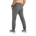 thumbnail image 3 of Zimjoy Mens Athletic Pants Casual Stretch Quick Dry Tapered Joggers Elastic Drawstring Active Pants for Workout, Running, Dark Gray 3XL, 3 of 6