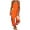 Orange, variant on Women's Plus Size Baggy Wide Leg Overalls Casual Loose Jumpsuit Rompers Buttons Floral Printed Suspender Jumpsuit on Clearance