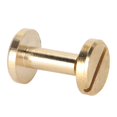 thumbnail image 1 of 50 Set Binding Rivet Round Flat Head Brass Slot Screw Rivets for Belts Bags Wallets Shoes Jackets Leather Fabric 10x8mm / 0.39x0.31in, 1 of 3