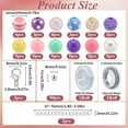 thumbnail image 2 of 1 set DIY Bracelets Jewelry Making Kit Including Round Plastic Acrylic Resin Rhinestone Beads Mixed color 8~53x0.45~20mm Hole: 1.6~3mm, 2 of 5