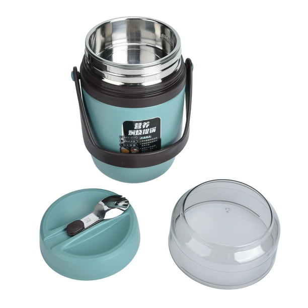 Recibido para Alimentos Con Aislamiento de Acero inoxidable 304, Tarro para Comida Caliente, Lonchera Térmica Apilable A PrueBa de Fugas Multicapa de 2 Litros Con Cuchara
