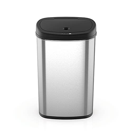13 Gal 50 L & 3 Gal 12 L Automatic Touchless Infrared Smart Trash Can Combo Set 