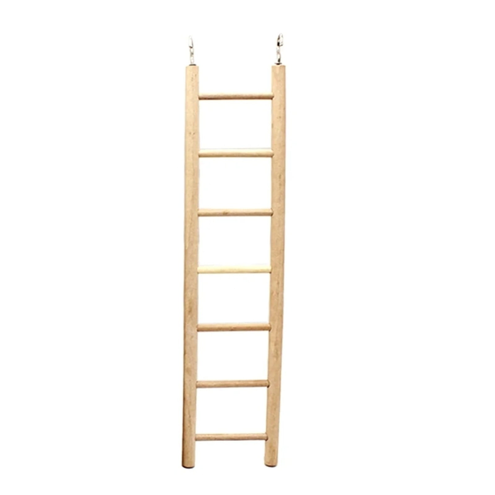 Barhoo Solid Wood Bird Toy Climbing Ladder Parrot Playground Stand Perch Platform Cage Accessories Activity Center for Parrots Finches Small Birds Exercise Gym Pet Climbing Ladder *1