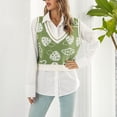 thumbnail image 3 of Chaleco De Suéter De Cultivo De Hongos, Chaleco De Suéter De Cuello En V Casual Lavable A Máquina De Moda Para Fiesta Para Citas ANGGREK Verde claro S, 3 of 8